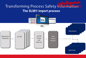 visual flow chart of the safety lifecycle manager import data process