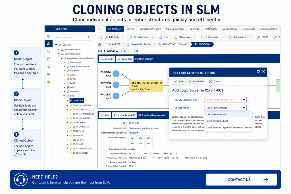 Cloning objects in SLM using Edit Tools.